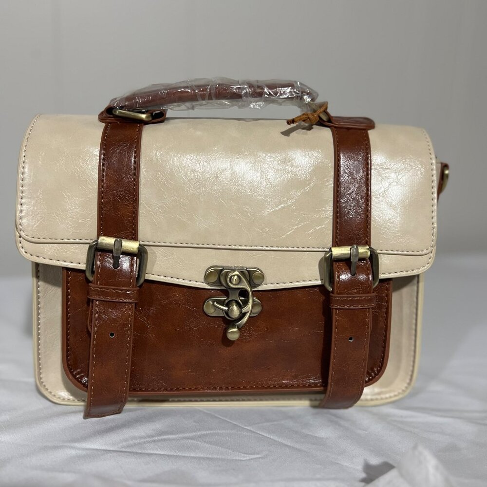 ECOSUSI Women's Leather Satchel Purse Crossbody Messenger Bag NWT - Picture 3 of 12